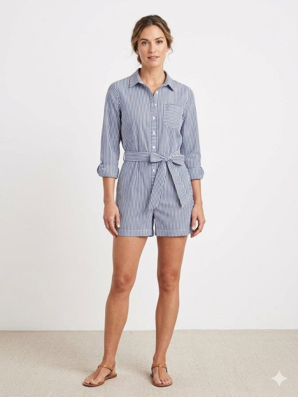 Vineyard Vines cotton long sleeve romper, size 8